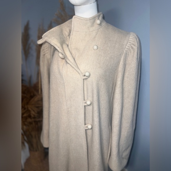 VINTAGE ALORNA WOOL LONG JACKET - Picture 3 of 8